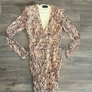 Michael Costello X REVOLVE Antonella Mini Dress Snake Small